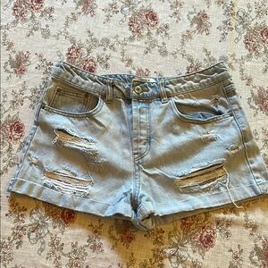 Forever 21 Blue Jean Shorts Distressed Casual